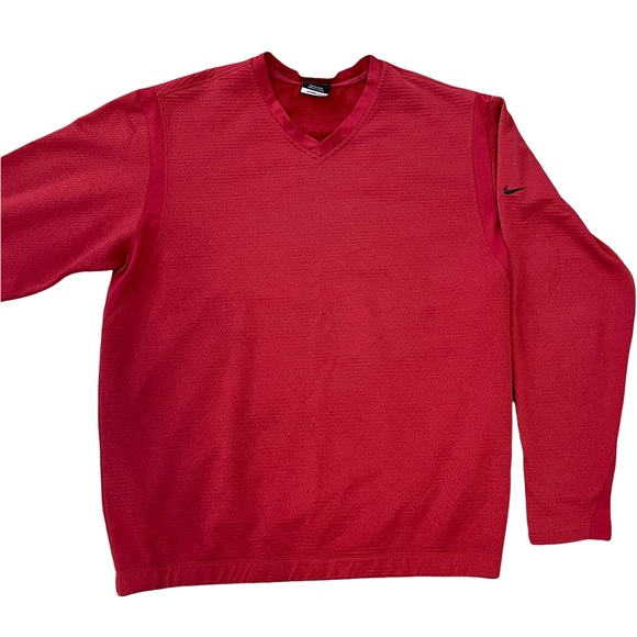Nike Golf Therma-Fit Fleece Pullover Sweater XL Dark Red - Picture 1 of 6